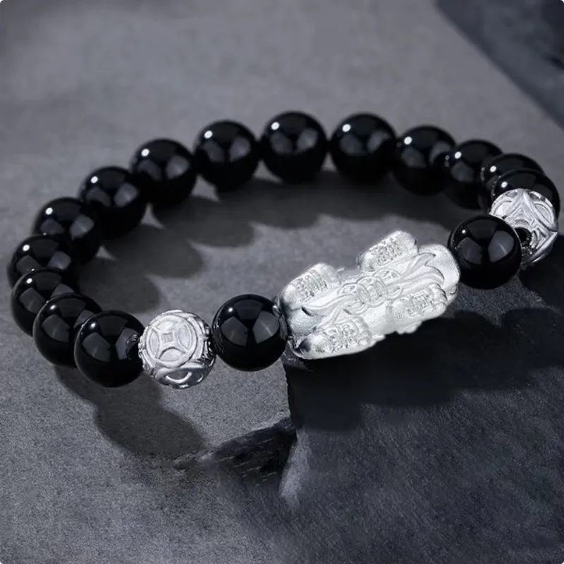 Noritake Obsidian Jade Bracelets Unisex-6