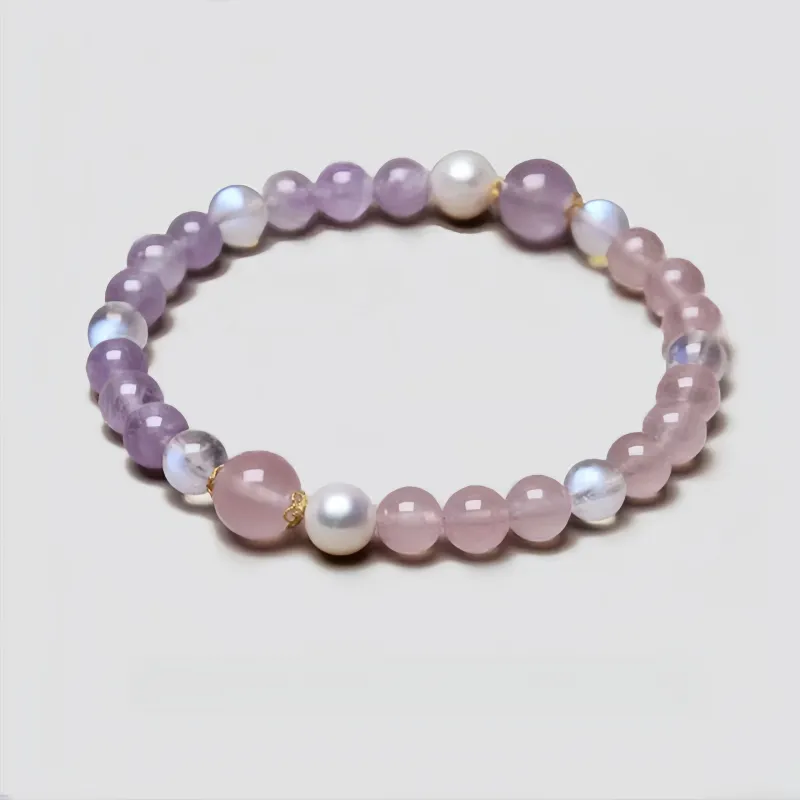 Noritake Natural Pink Crystal Bracelets Unisex-1