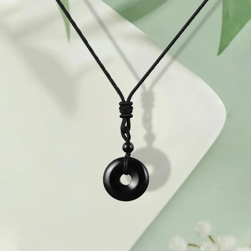 LuluCanaan Obsidian Necklaces Unisex-2