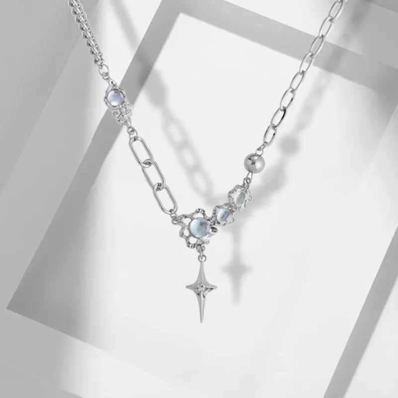 LuluCanaan Glass Cat Eye Necklaces Women's-1