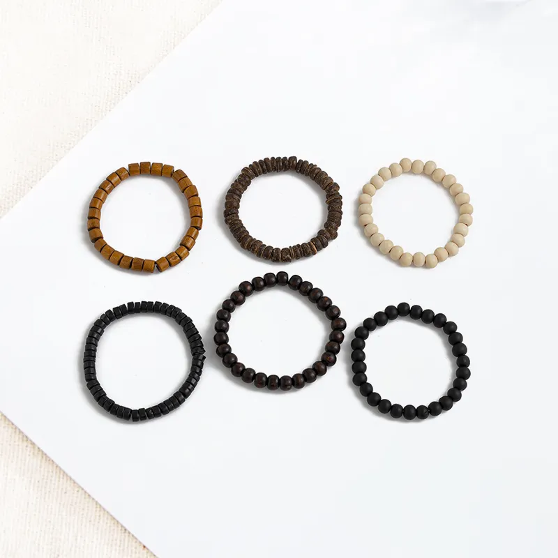 LuluCanaan Wooden Bead Bracelets Unisex-1