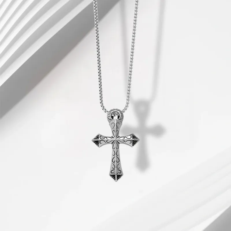 LuluCanaan Titanium Steel Necklaces Men's-2