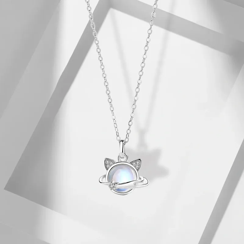 LuluCanaan Glass Cat Eye Necklaces Women's-2