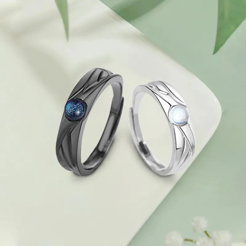 LuluCanaan Glass Cat Eye Rings Unisex-1