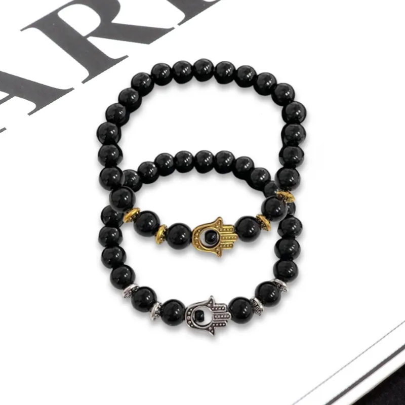 LuluCanaan Obsidian Bracelets Unisex-2