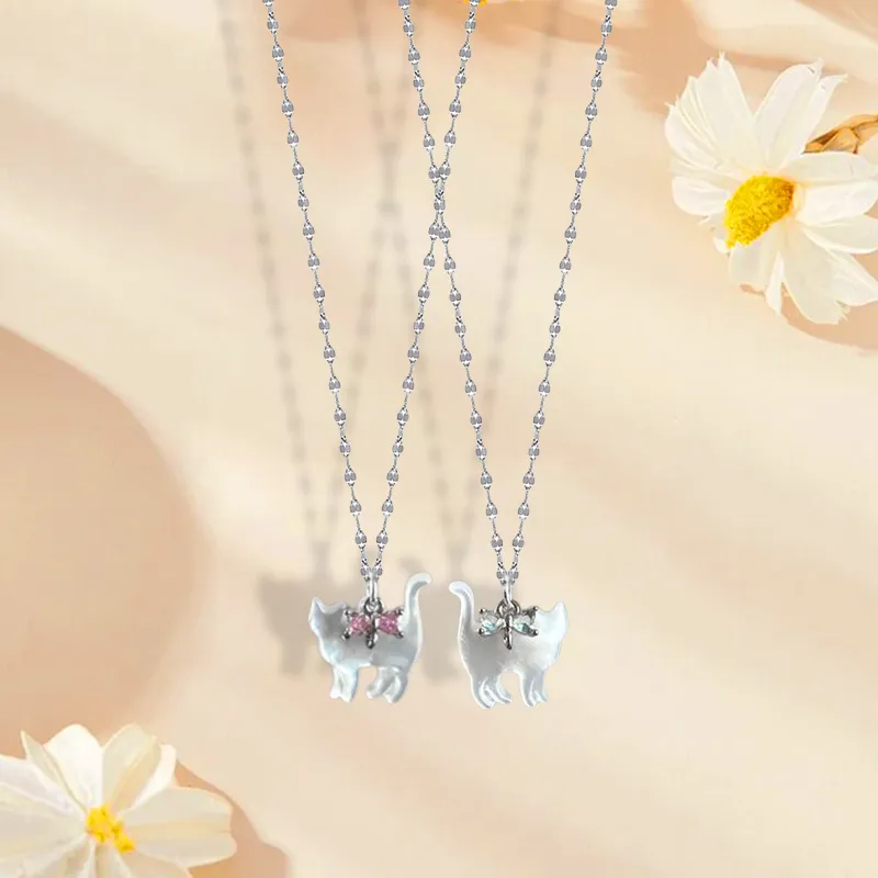 LuluCanaan Glass Cat Eye Necklaces Women's-2