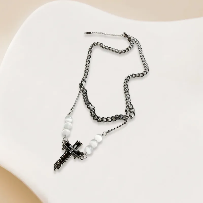 LuluCanaan Glass Cat Eye Necklaces Men's-1