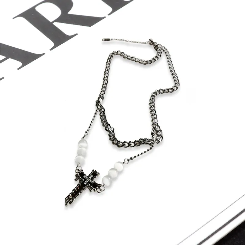 LuluCanaan Glass Cat Eye Necklaces Men's-2