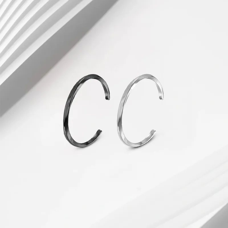 LuluCanaan Titanium Steel Bangles Unisex-2