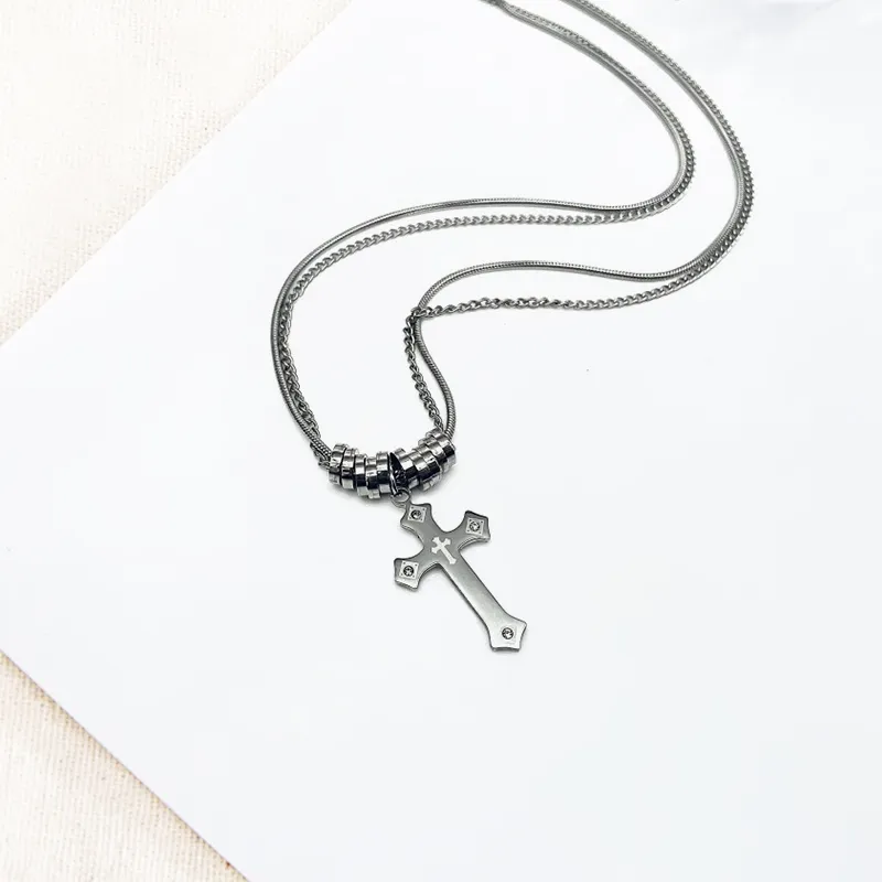 LuluCanaan Titanium Steel Necklaces Men's-1