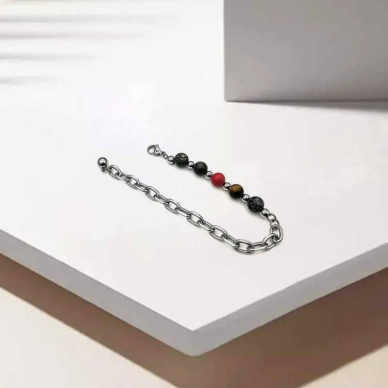 LuluCanaan Titanium Steel Bracelets Men's-2