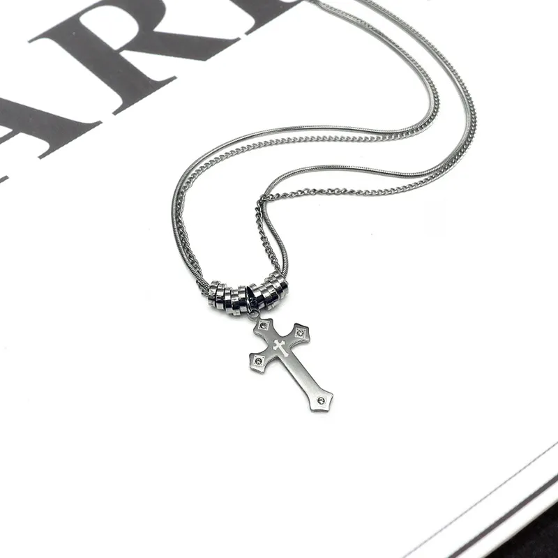 LuluCanaan Titanium Steel Necklaces Men's-2