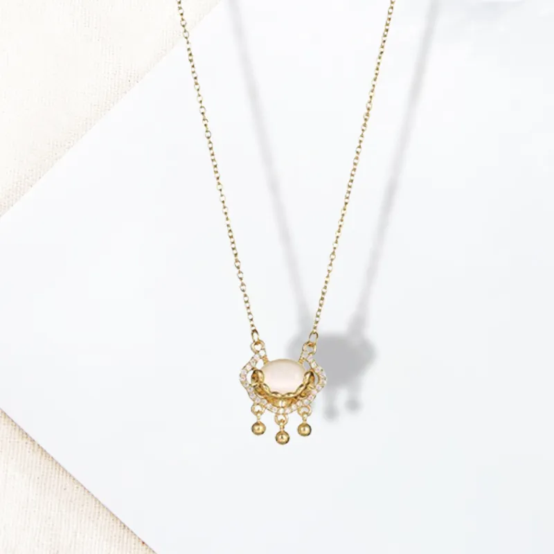 LuluCanaan Glass Cat Eye Necklaces Women's-2