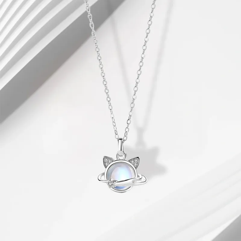 LuluCanaan Glass Cat Eye Necklaces Women's-1