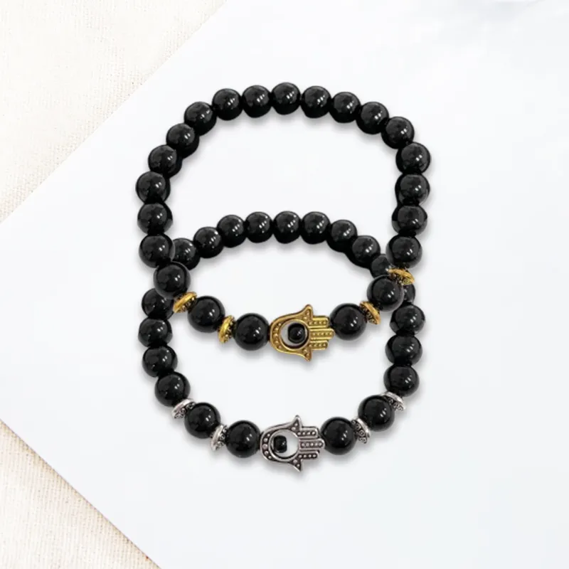 LuluCanaan Obsidian Bracelets Unisex-1