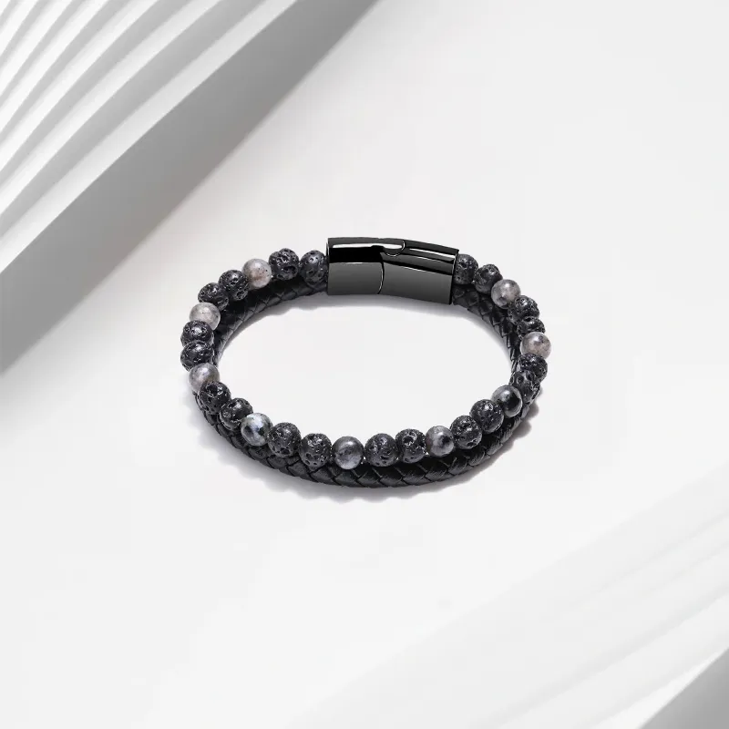LuluCanaan Volcanic Stone Bracelets Men's-1