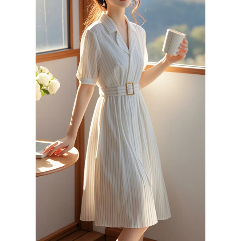 KAISER Short Sleeved Dress Women's Ecru-6