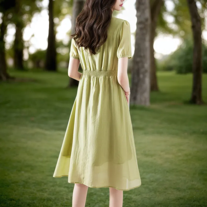 KAISER Short Sleeved Dress Women's Light Green-2