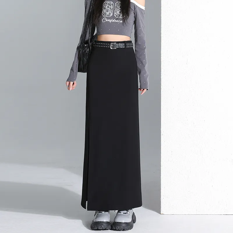 KAISER Casual Long Skirts Women's Black-3