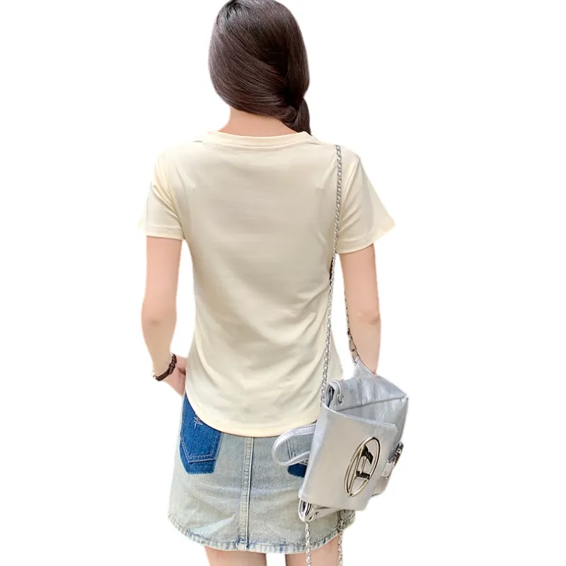 KAISER Set in Sleeve T Shirt Women's Apricot-5