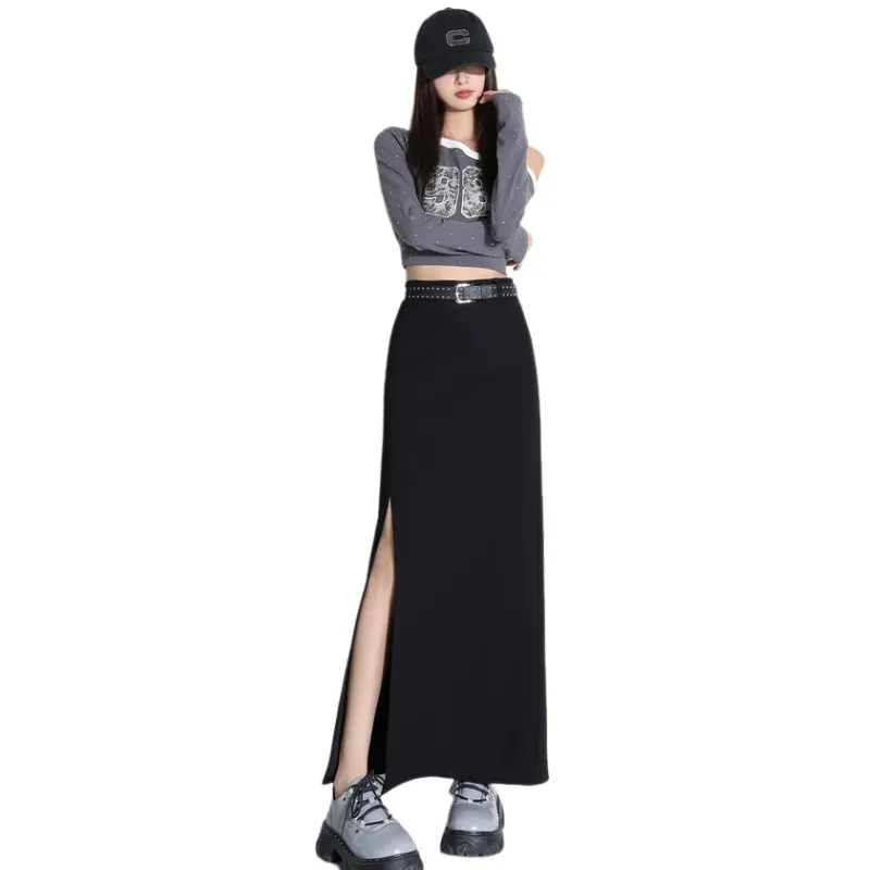 KAISER Casual Long Skirts Women's Black-4