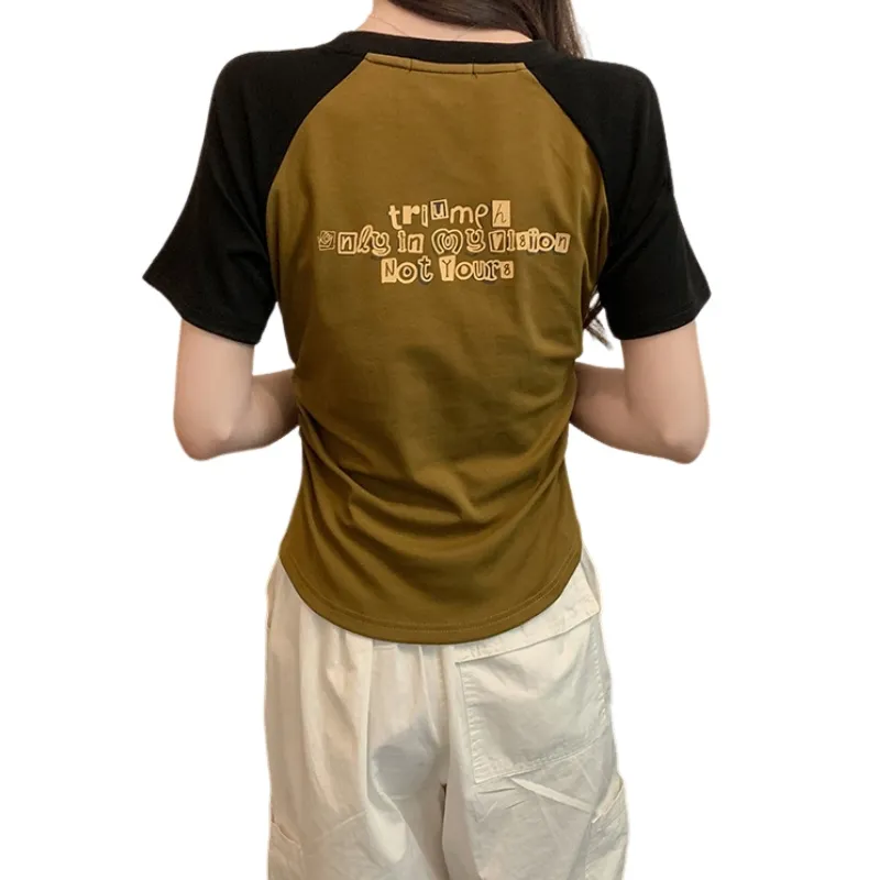 KAISER Raglan Sleeve T Shirt Women's Green&Black-4