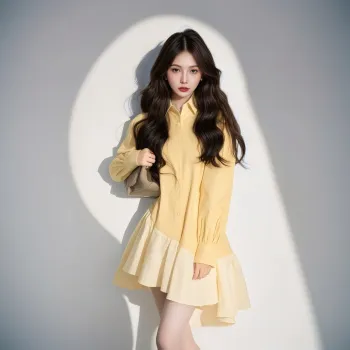 KAISER Long Sleeved Dress Women's Lemon
