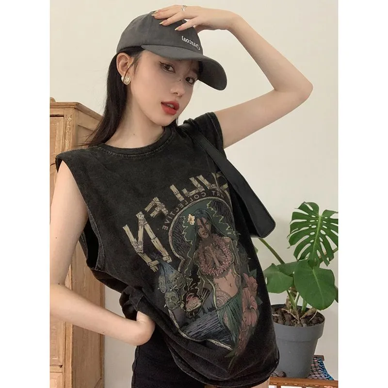 KAISER Tank Tops Women's Black Gray Color-1