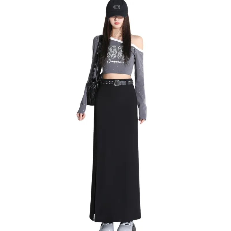 KAISER Casual Long Skirts Women's Black-6