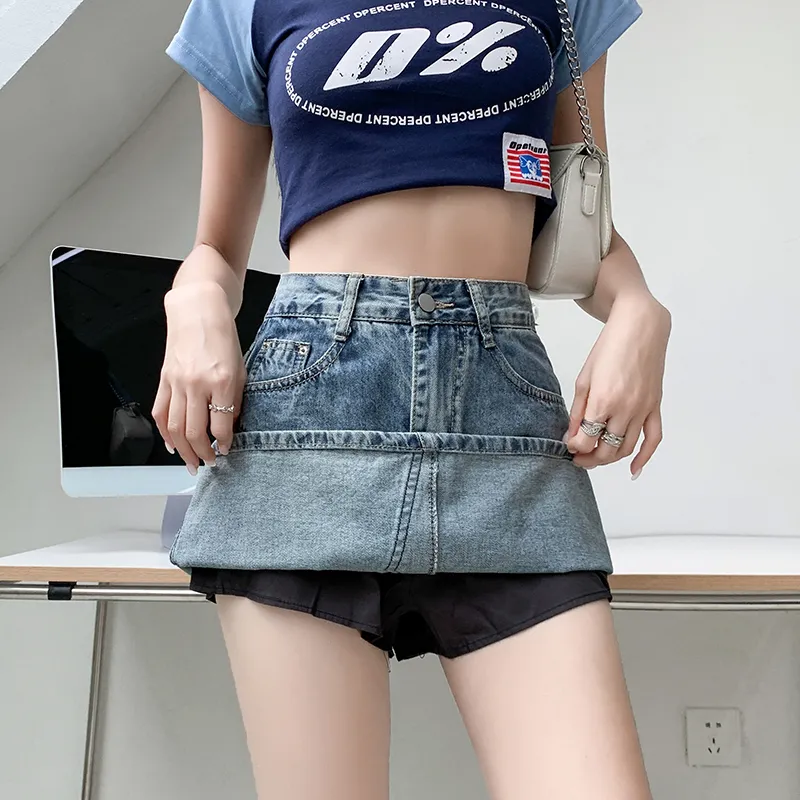 KAISER Denim Short Skirts Women's Blue-5
