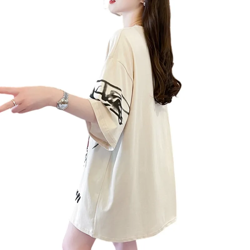 KAISER Drop Shoulder Sleeve T Shirt Women's Khaki-4