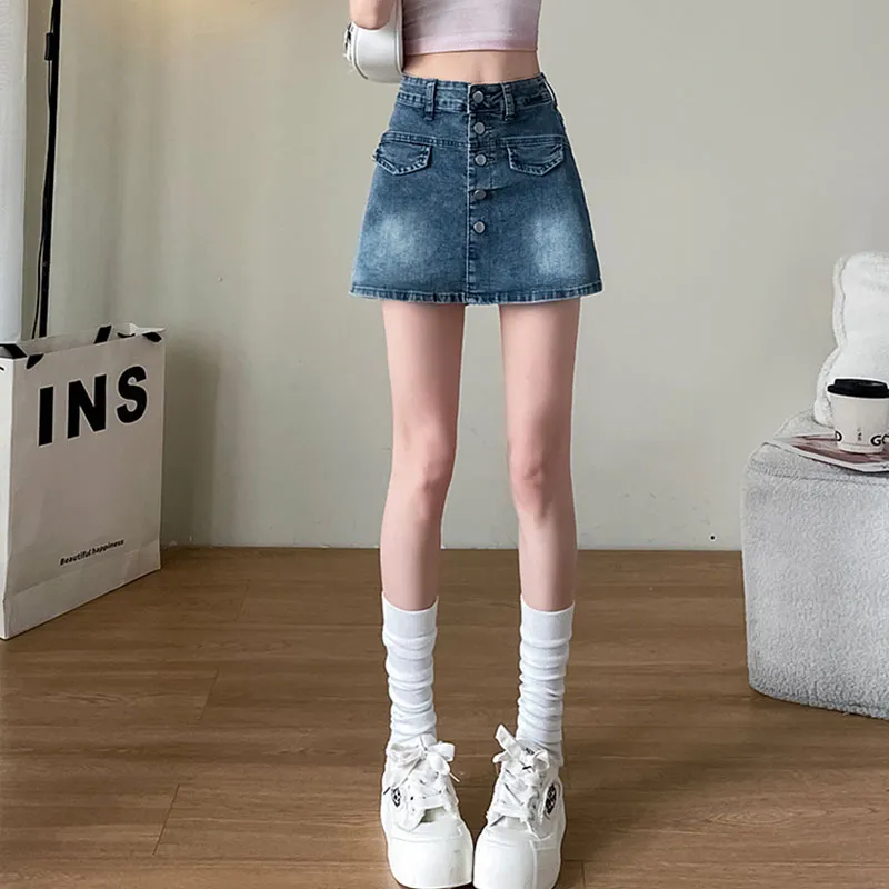 KAISER Denim Short Skirts Women's Vintage Blue-2