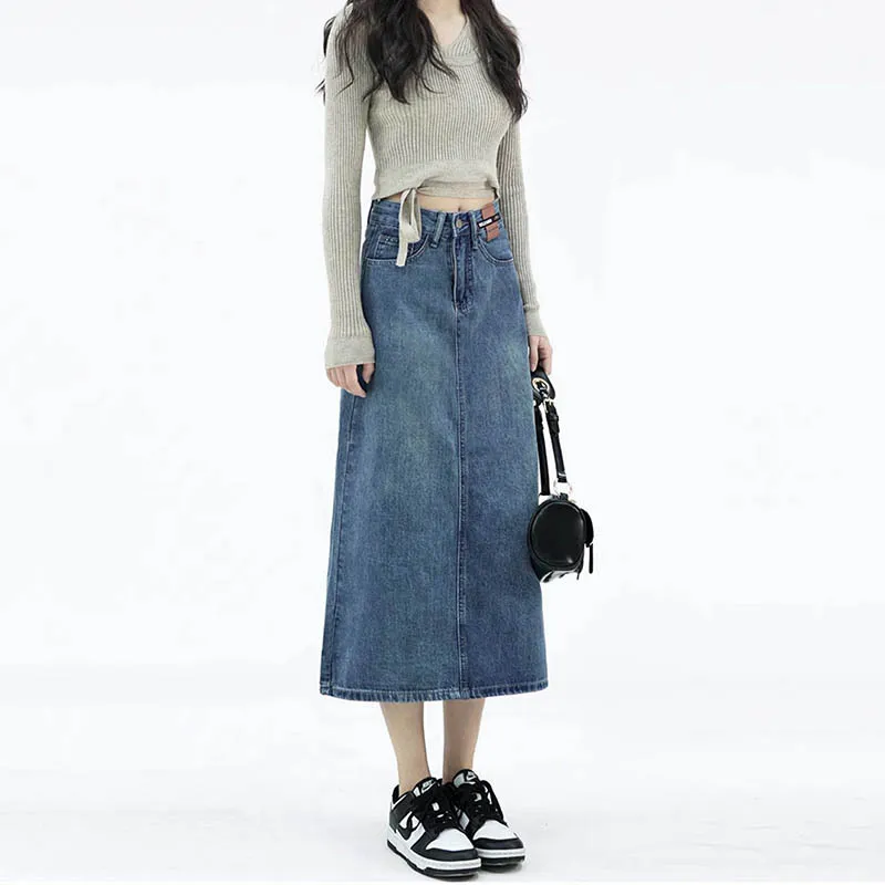 KAISER Denim Long Skirt Women's Vintage Blue-3