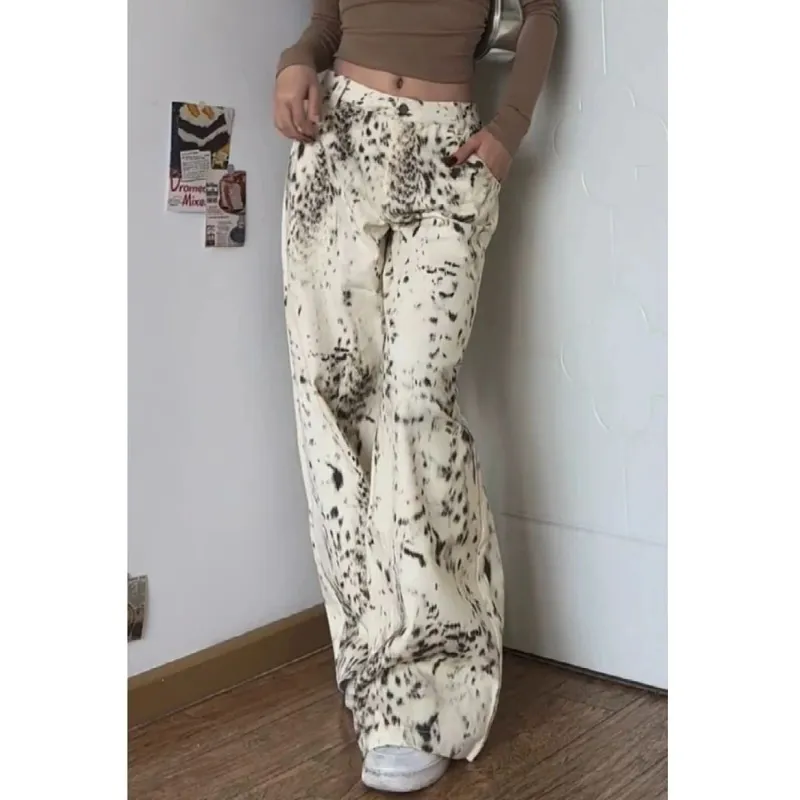 KAISER Jeans Women's Apricot Leopard Print-1