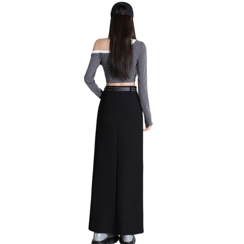 KAISER Casual Long Skirts Women's Black-7