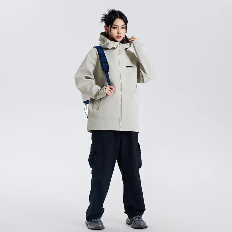 KFKU Water Resistant Windproof UV Protection Wear Resistant Windbreaker Jacket Unisex-5