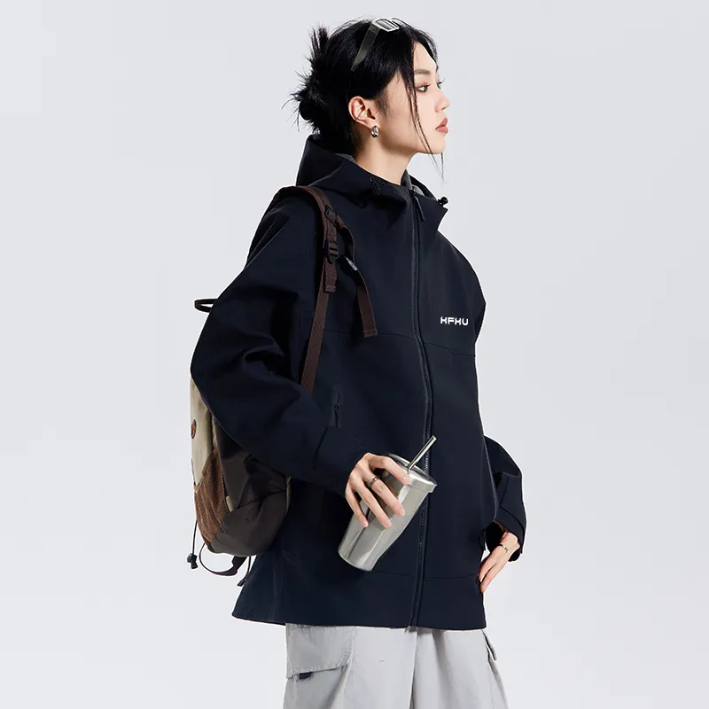 KFKU Water Resistant Windproof UV Protection Wear Resistant Windbreaker Jacket Unisex-8