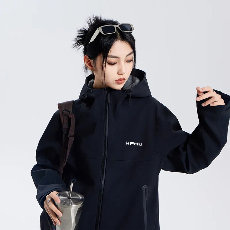KFKU Water Resistant Windproof UV Protection Wear Resistant Windbreaker Jacket Unisex-9