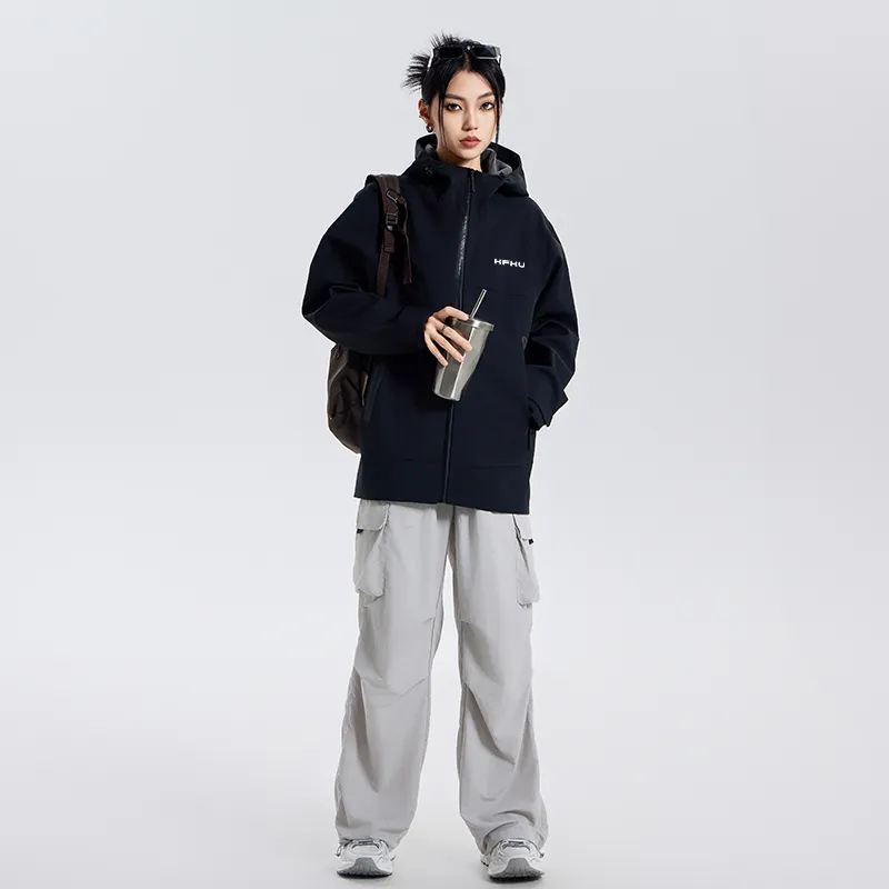 KFKU Water Resistant Windproof UV Protection Wear Resistant Windbreaker Jacket Unisex-10