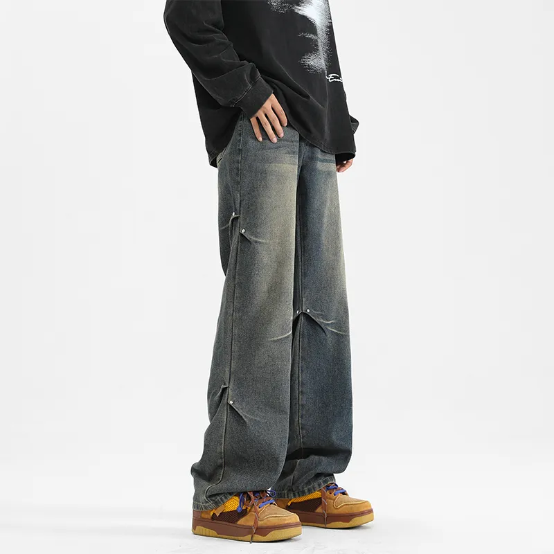 PAINT STAIN Jeans Unisex Dark Purple-175