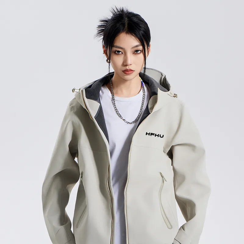 KFKU Water Resistant Windproof UV Protection Wear Resistant Windbreaker Jacket Unisex-4