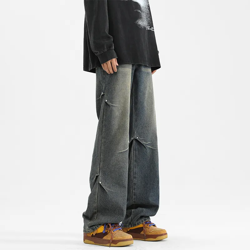PAINT STAIN Jeans Unisex Dark Purple-174