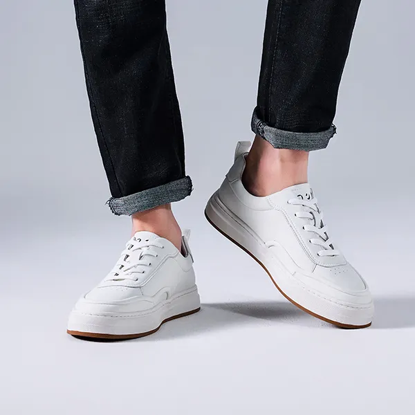 JOSINY Low Top Skateboard Shoes Men's White-9
