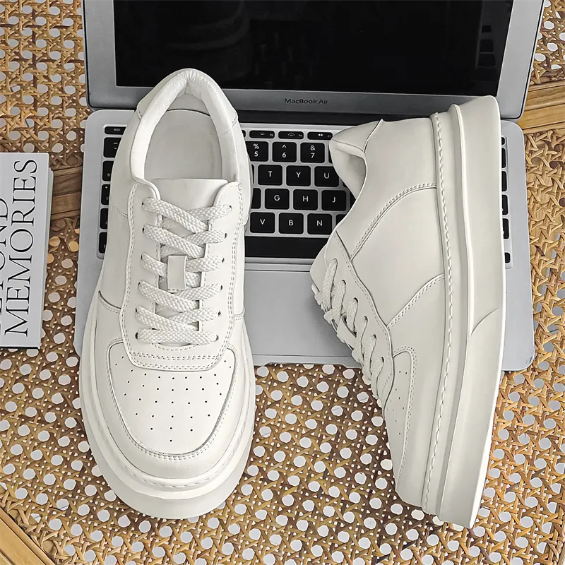JOSINY Low Top Skateboard Shoes Men's White-2