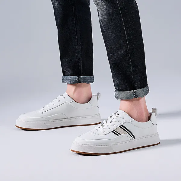 JOSINY Low Top Skateboard Shoes Men's White-8