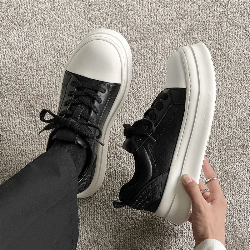 JOSINY Shock Absorbers With Slip Resistant And Abrasion Resistant Properties Low Top Skateboard Shoes Men's-3