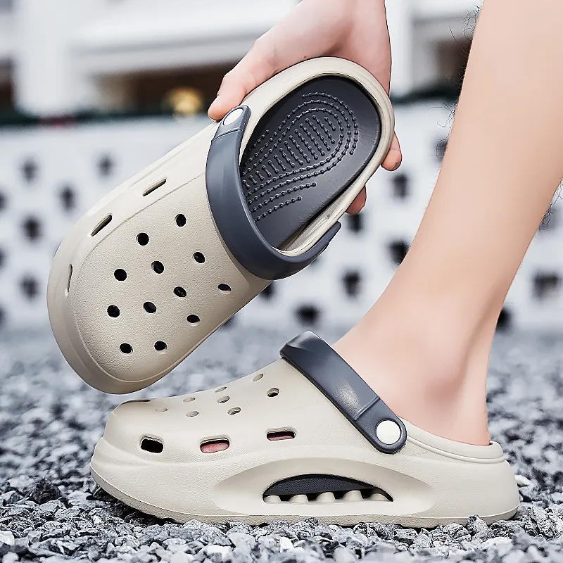 Gaius Durant Clogs Unisex Khaki Gray Blue-3