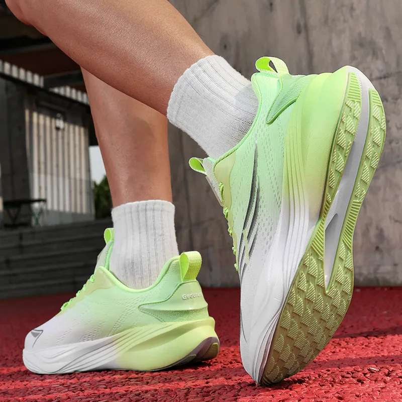 Gaius Durant Cushioning, Abrasion Resistant, Slip Resistant Low Top Running Shoes Unisex Neon Green-4