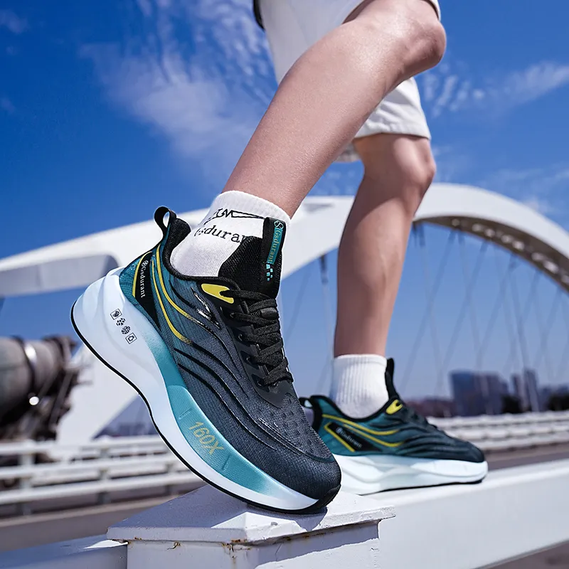 Gaius Durant Abrasion Resistant Breathable Anti Rollover Slip Resistant Low Top Running Shoes Unisex Black Eye Green-4