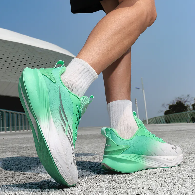 Gaius Durant Abrasion Resistant Lightweight Slip Resistant Low Top Running Shoes Unisex Bamboo Leaf Green-3
